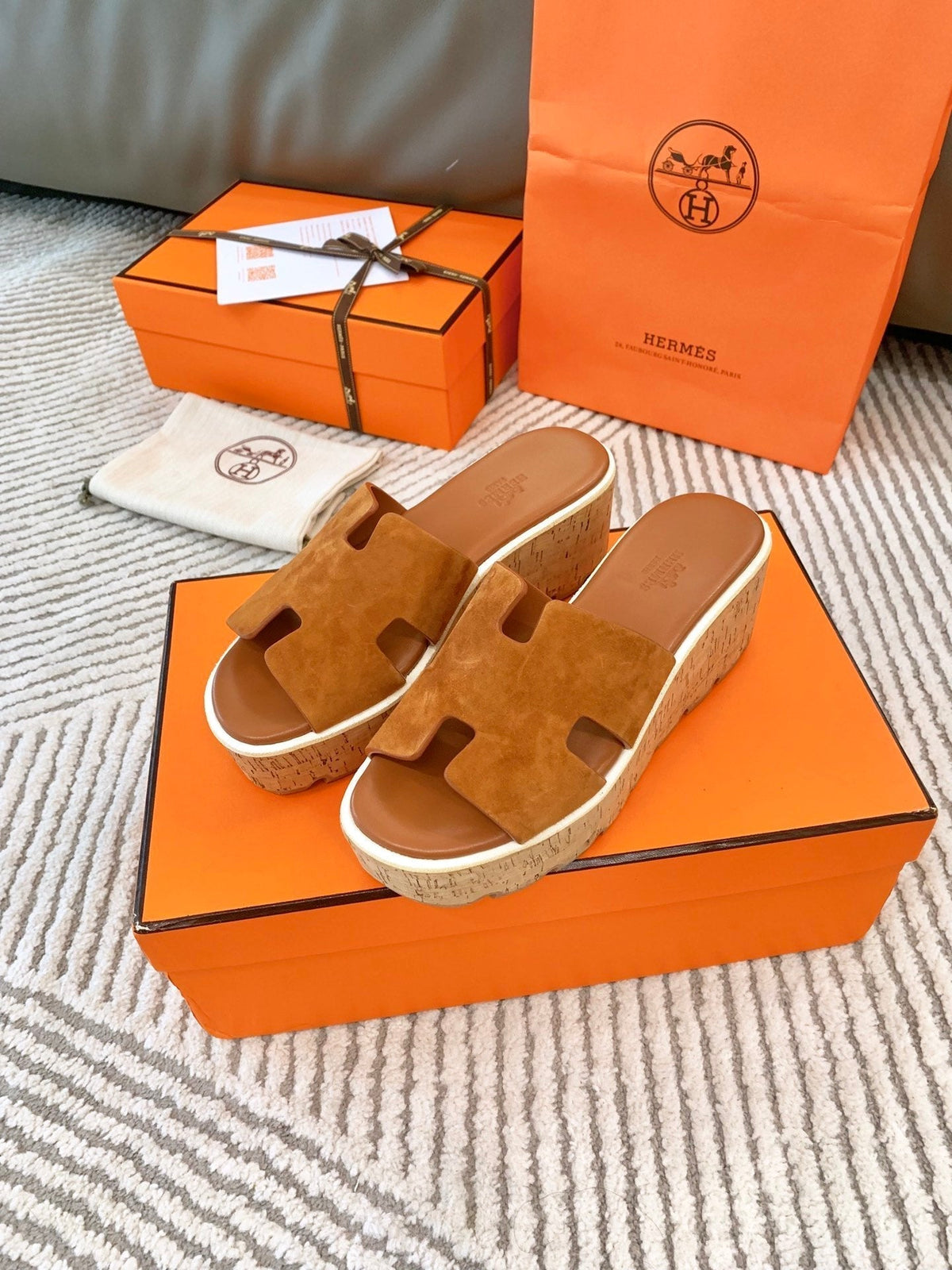 EZE 65 SANDAL BRIGHT BROWN SUEDE