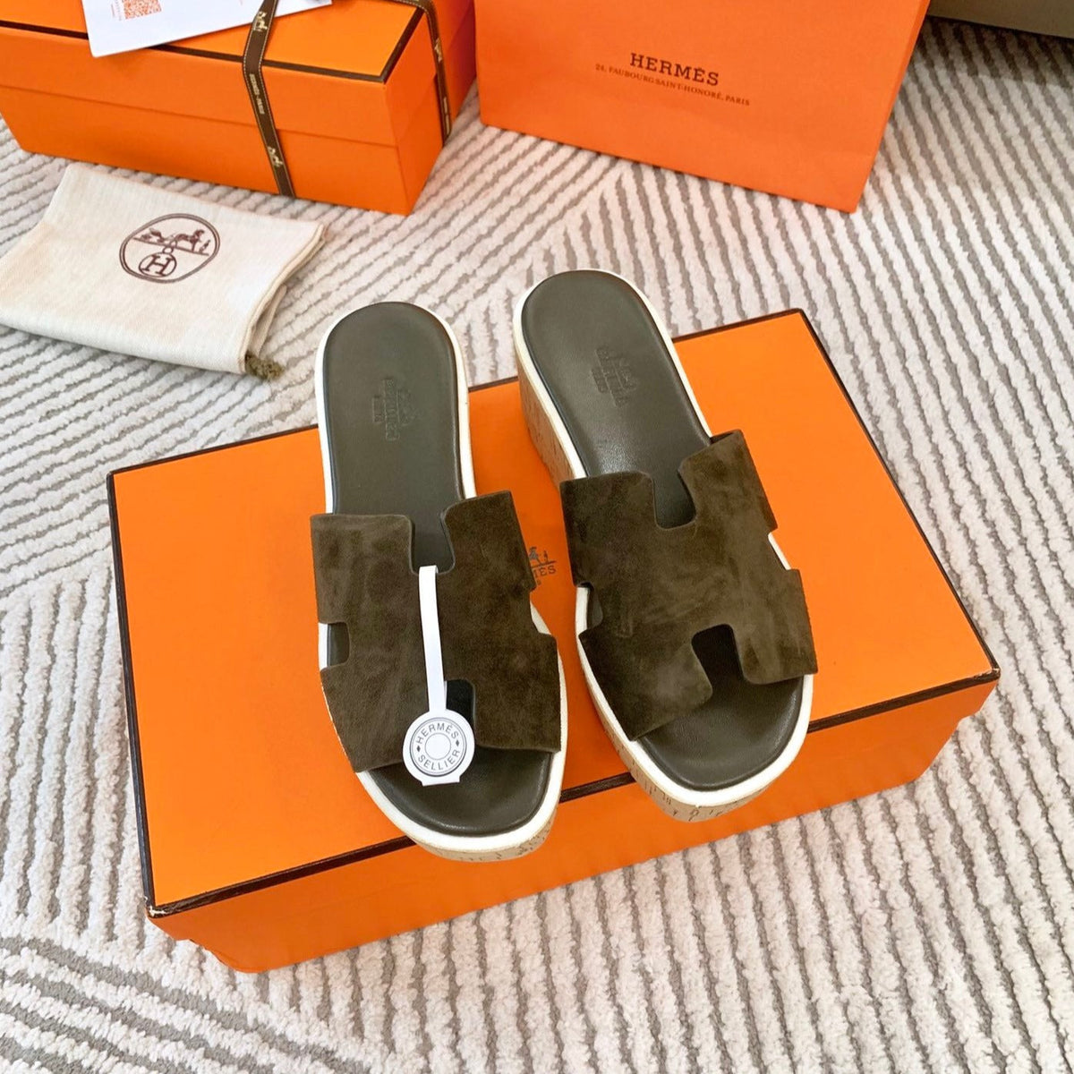 EZE 65 SANDAL ARMY SUEDE
