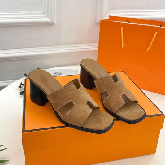 HELIA 60 SANDAL BROWN SUEDE