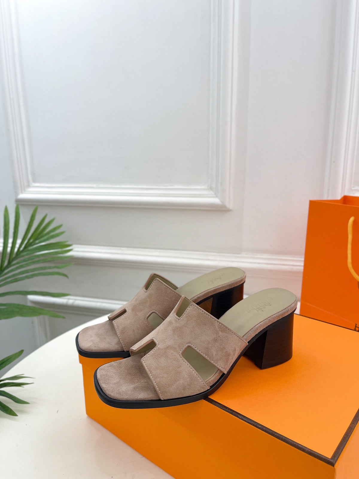 HELIA 60 SANDAL LIGHT BROWN SUEDE
