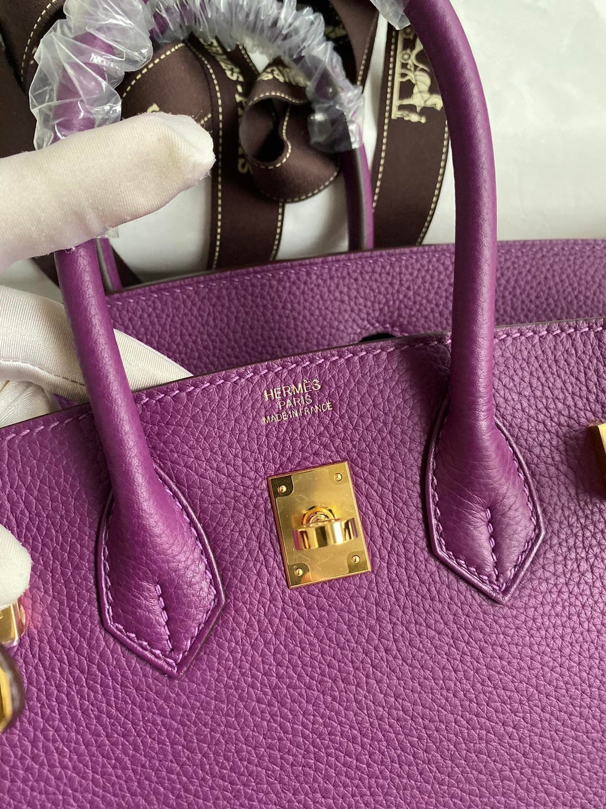 Hermes 2025 Birkin Bag Purple With Gold Hardware Epsom Leather