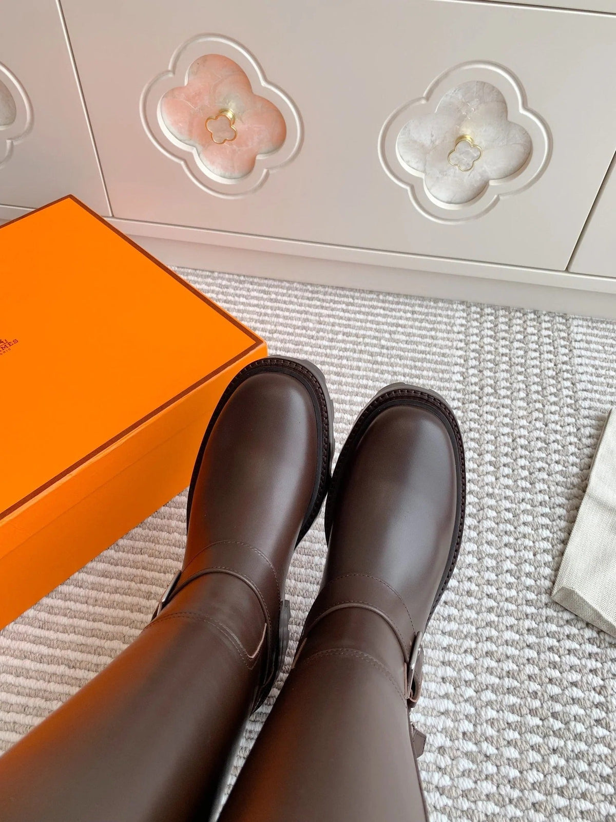HM JAIME BOOT IN CHOCOLATE BROWN CALFSKIN