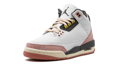 Air Jordan 3 GS "White/Red Stardust" 441140 100