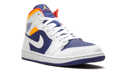 Air Jordan 1 Mid "Royal Blue / Laser Orange" 554724 131