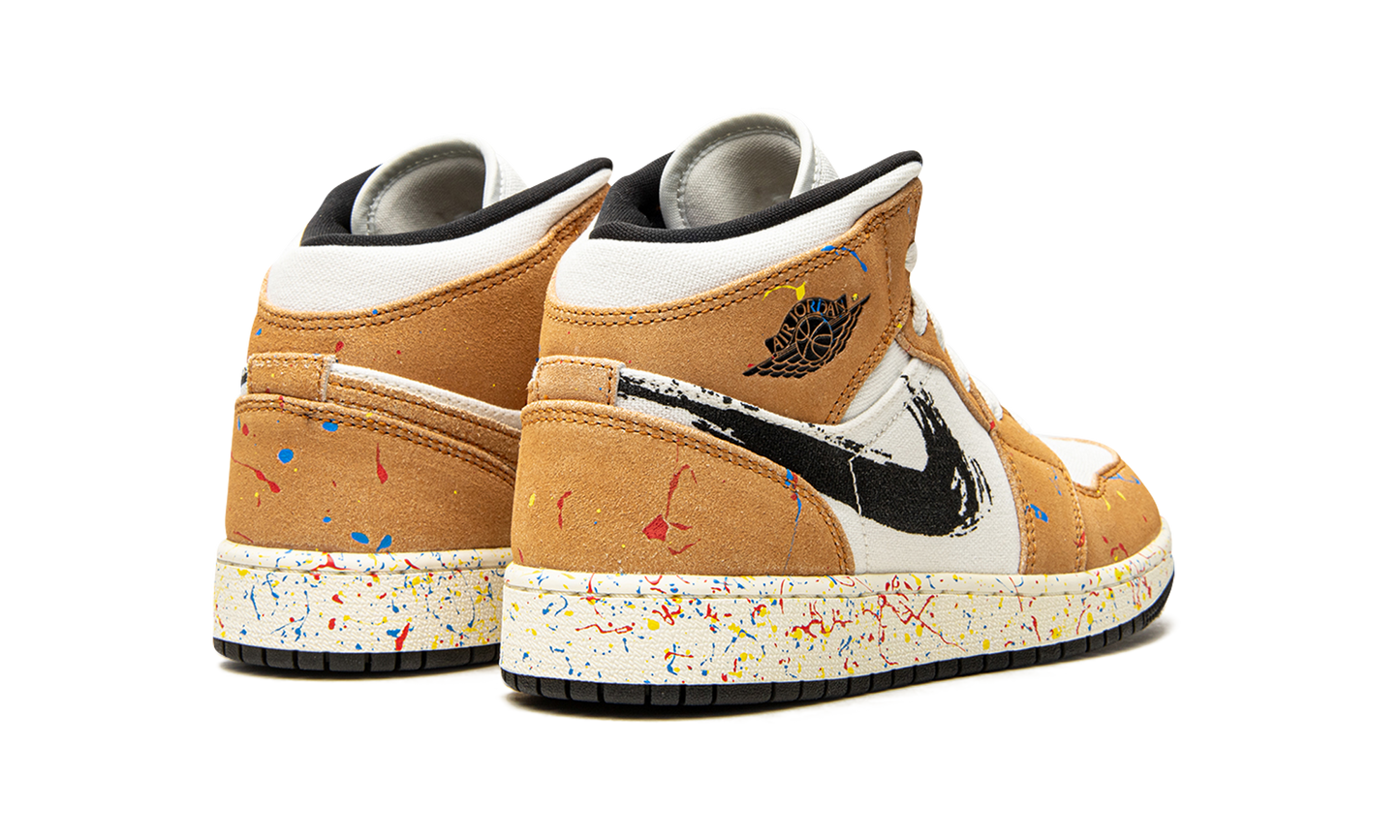 Air Jordan 1 Mid SE GS "Brushstroke" DA8006 100