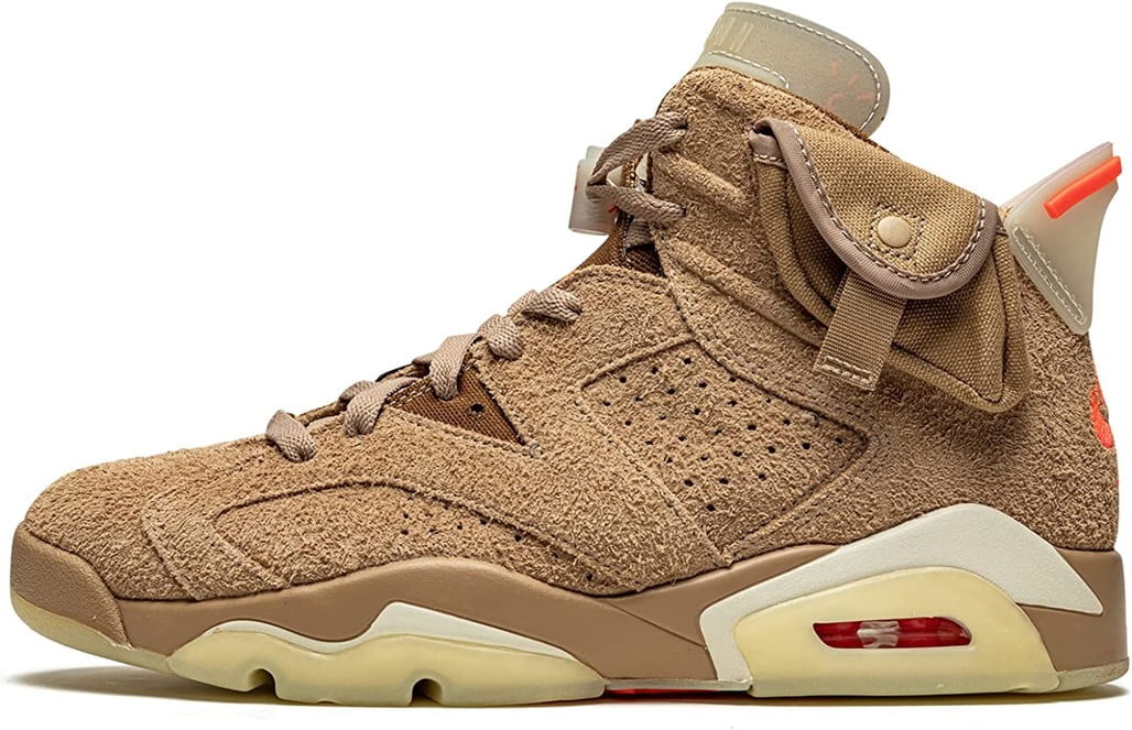 Jordan 6 Retro Travis Scott British Khaki Sneakers - Basketball Legend