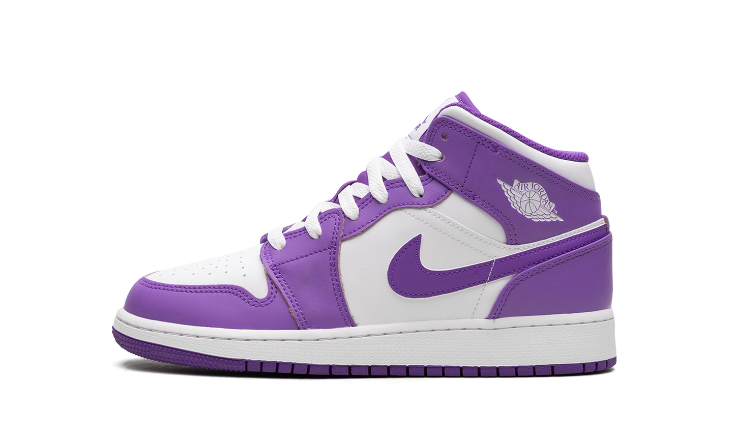 AIR JORDAN 1 MID GS "White / Purple Venom" DQ8423 511