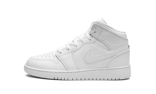 Air Jordan 1 Mid GS "Triple White 2023" 554725 136