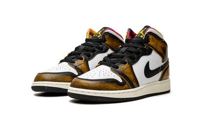 AIR JORDAN 1 MID SE GS "Orange Wear Away" DQ8418 071