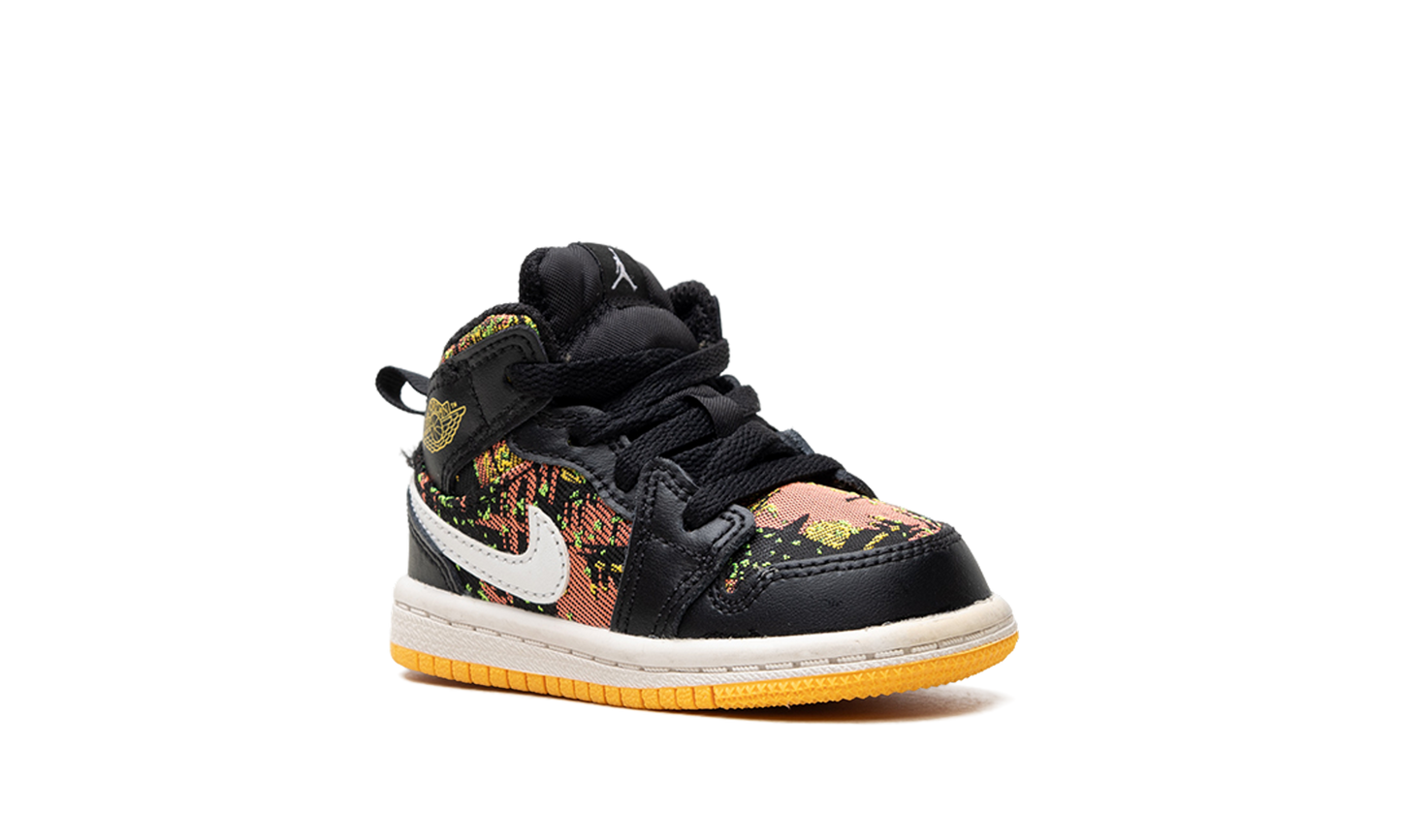 Air Jordan 1 Mid TD "Black / Laser Orange" 644507 003
