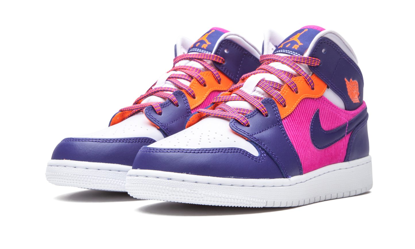 Air Jordan 1 Mid GS "Fire Pink" 555112 602