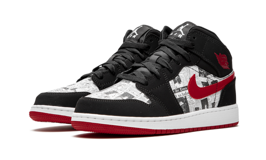 Air Jordan 1 MID SE GS "Newspaper" BQ6931 061