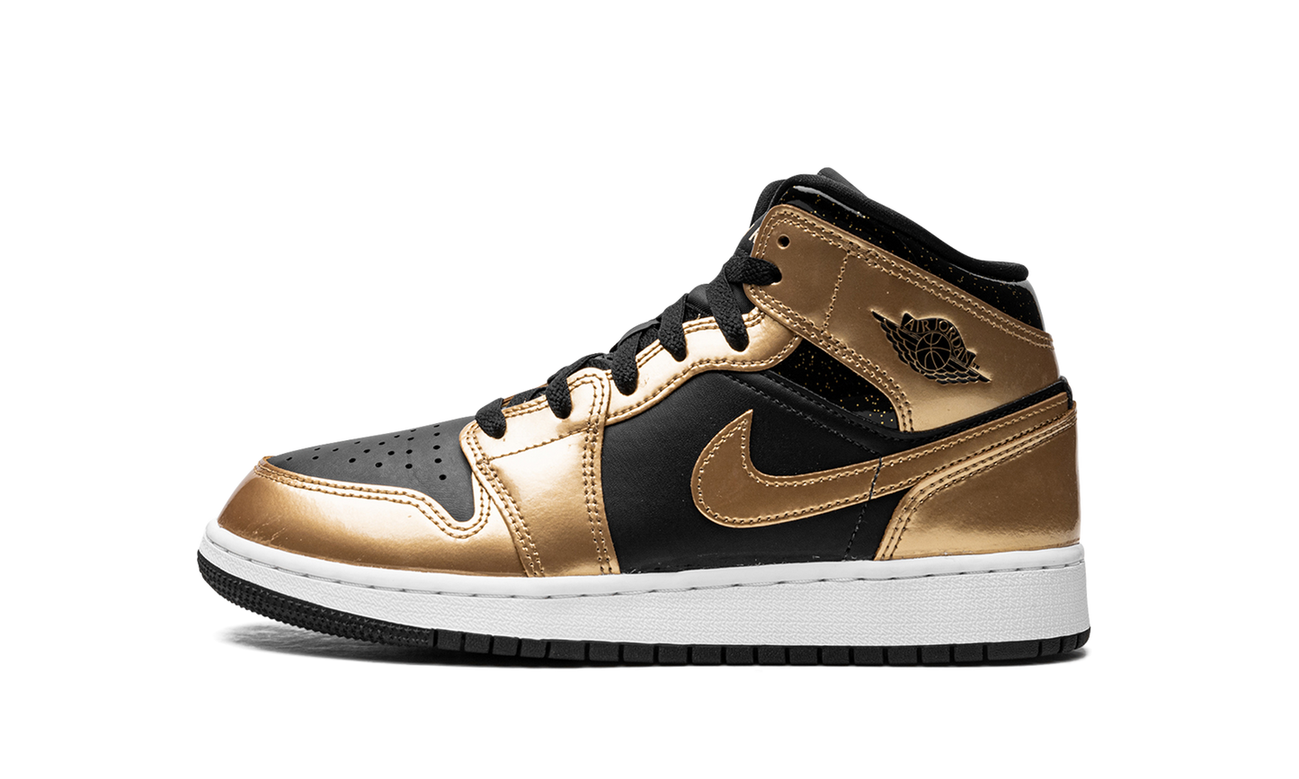 Air Jordan 1 Mid SE GS "Metallic Gold Black" DR6967 071