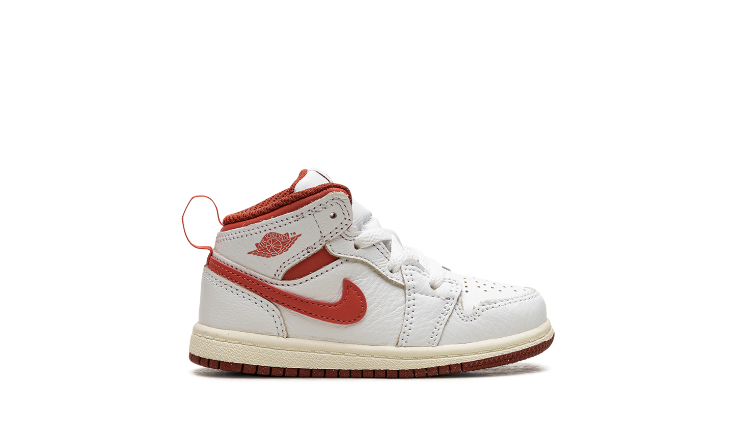 Air Jordan 1 Mid SE TD "White Dune Red" FJ3466 160