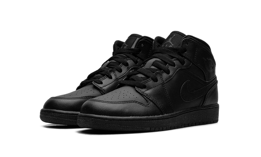Air Jordan 1 Mid GS "Triple Black" 554725 010