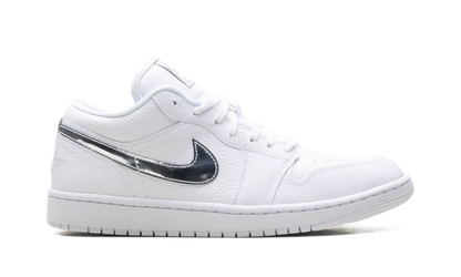 Womens Air Jordan 1 Low SE "White Metallic Silver'" IQ9381 100