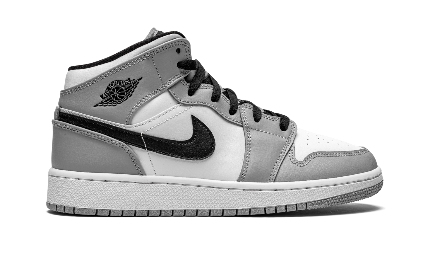 Air Jordan 1 Mid GS "Light Smoke Grey" 554725 092