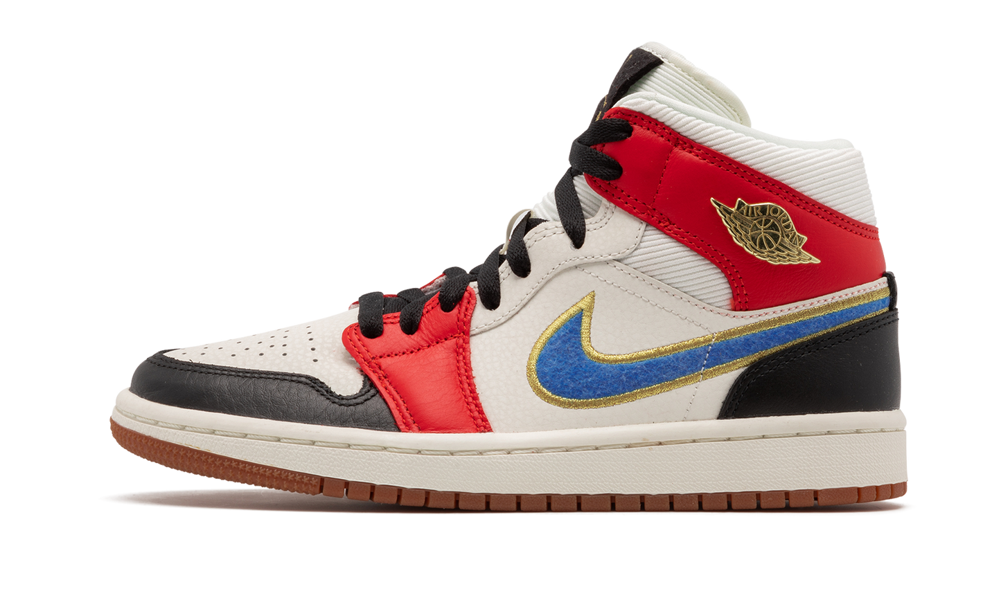 AIR JORDAN 1 MID SE WMNS "Let(Her)Man" DC1426 100