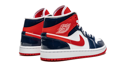 AIR JORDAN 1 MID WMNS "Patent Leather Navy / White / Red" DJ5984 400