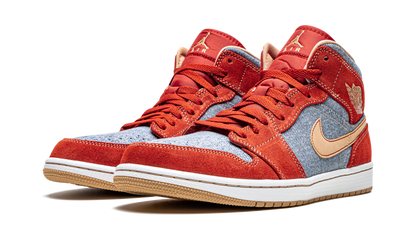 Air Jordan 1 Mid SE "Denim Red Suede" DM4352 600
