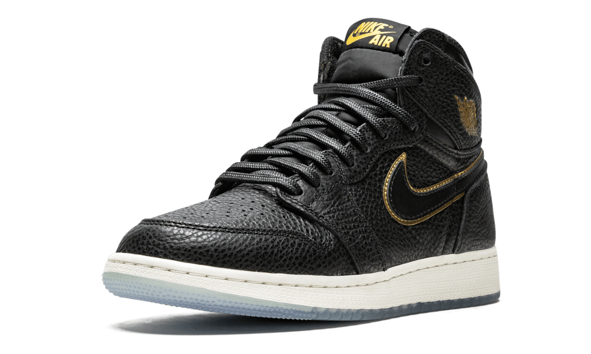 Air Jordan 1 Retro High OG GS "black gld lthr" 575441 031