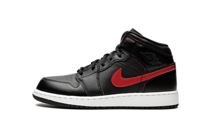 Air Jordan 1 Mid GS "Black / Gym Red" 554725 009